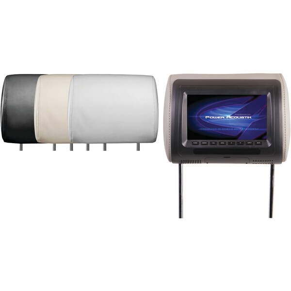 Power Acoustik Universal 7" Headrest Monitor w/IR Transmitter and 3 Changeable Skins H-71CC